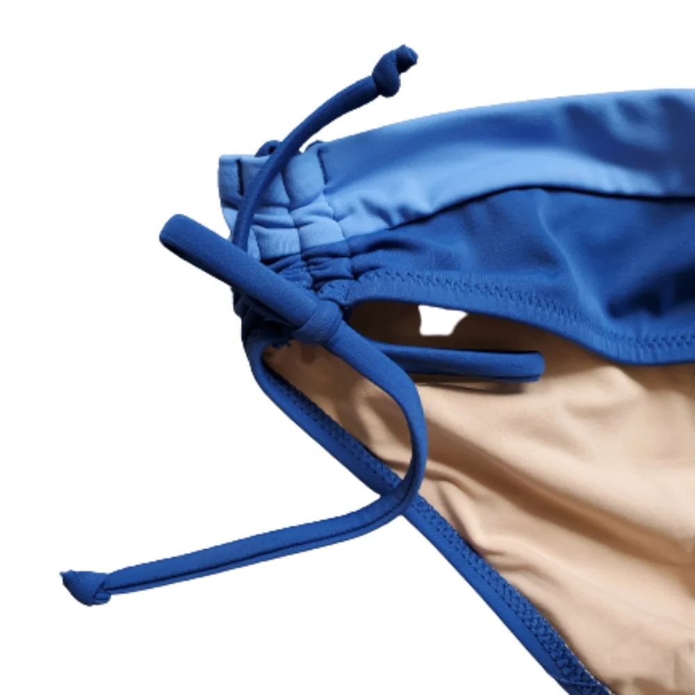 J.Crew colorblock side string bikini bottoms, xl, blue